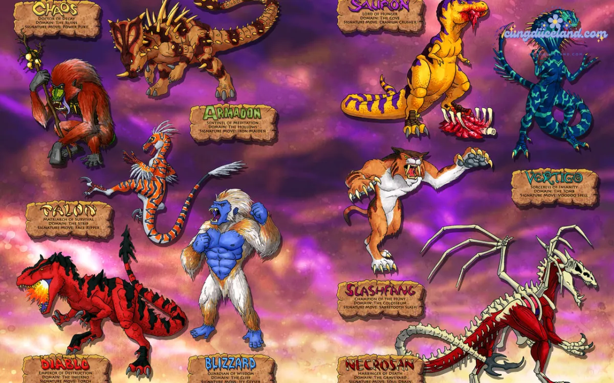 The Characters of Primal Rage